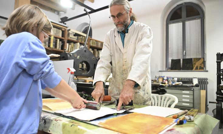 Drucken im Druckereimuseum und Schaudepot im Benary-Speicher