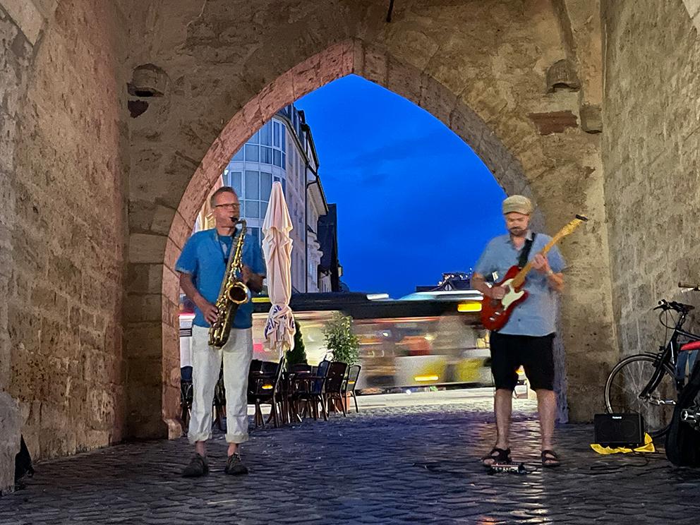 Jazz-Duo Aehnlich-Krainhöfner am Stadtmauer-Ensemble