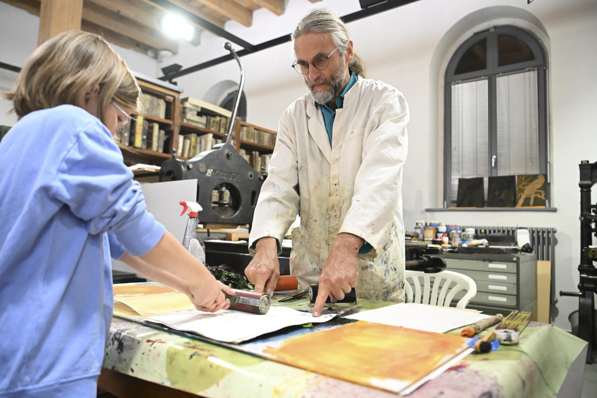 Drucken im Druckereimuseum und Schaudepot im Benary-Speicher